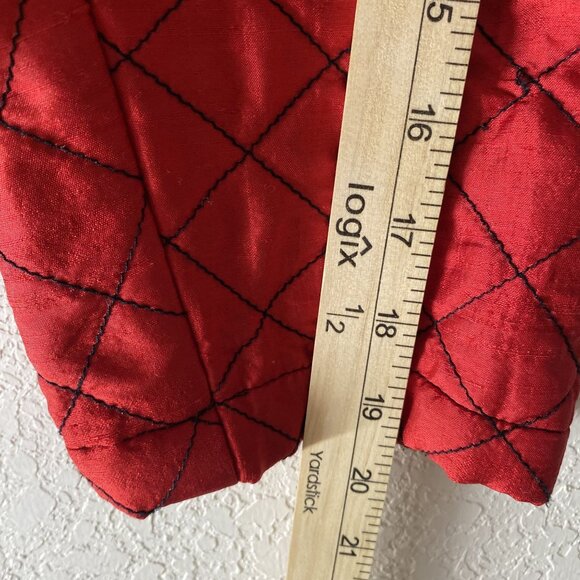 Chicos‎ Design Silk Quilted Jacket Womens Size 3 (XL) Zip Up Pockets Lined - Picture 12 of 13